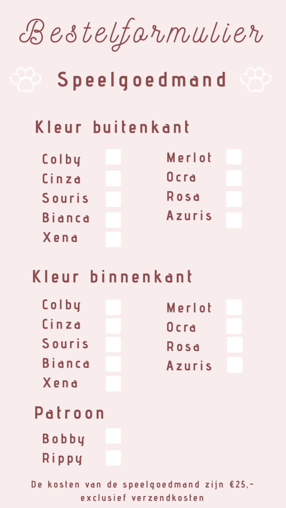 Bestelformulier speelgoedmand